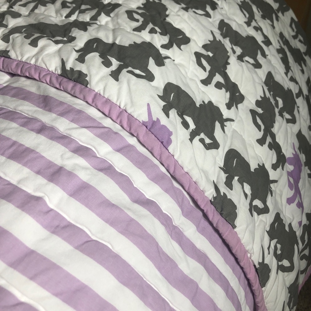Land of Nod Unicorn Quilt, Queen
